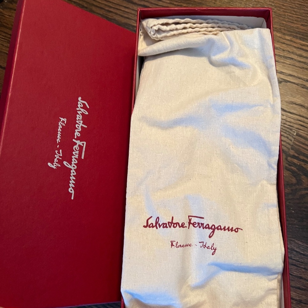 Salvatore Ferragamo Patented Black Flats
